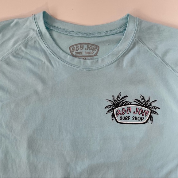 Ron Jon Surf Shop Men's Light Blue Teal Long Sleeve Performance Tee Size Medium - Picture 3 of 8